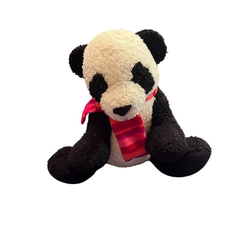 dandee 14" Plush Panda Bear‎ with Red Scarf Cuddly Toy